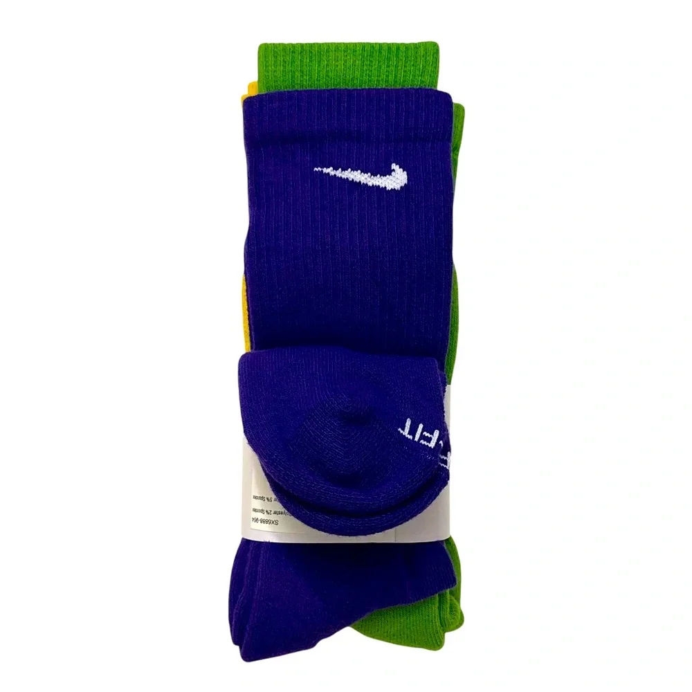 Nike dri-fit Everyday Plus cotton cushioned Crew Socks multicolor 3 pair pack